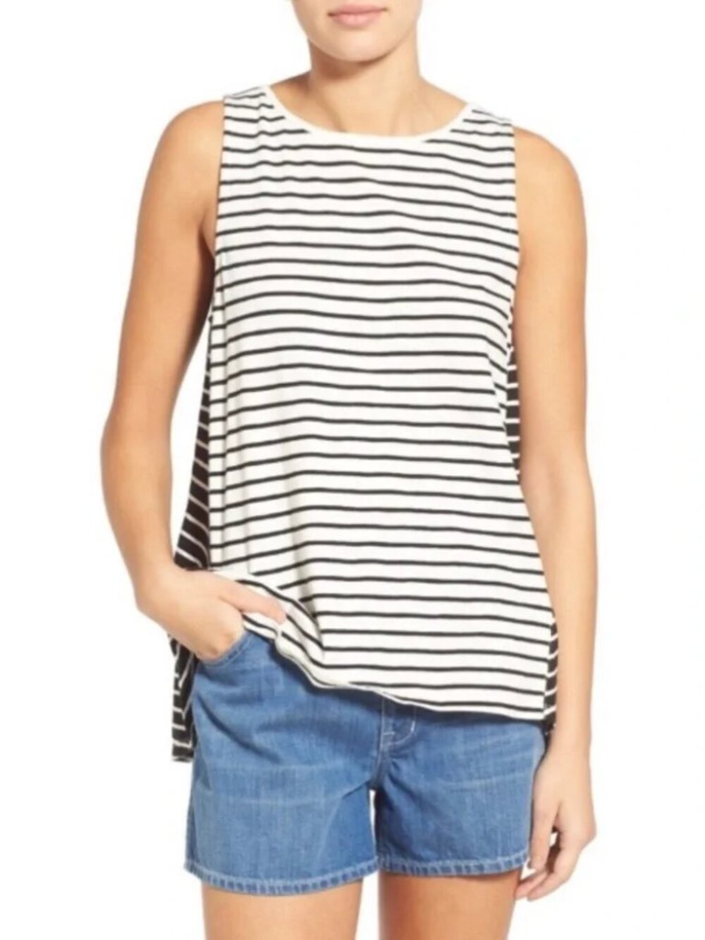 Madewell Swing Tank (Black/White) XS